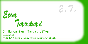 eva tarpai business card